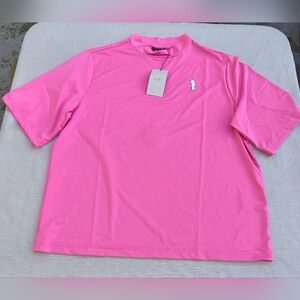 NWT Azalea Pink Paré Azalea Mockneck- Paré Golf Shirt